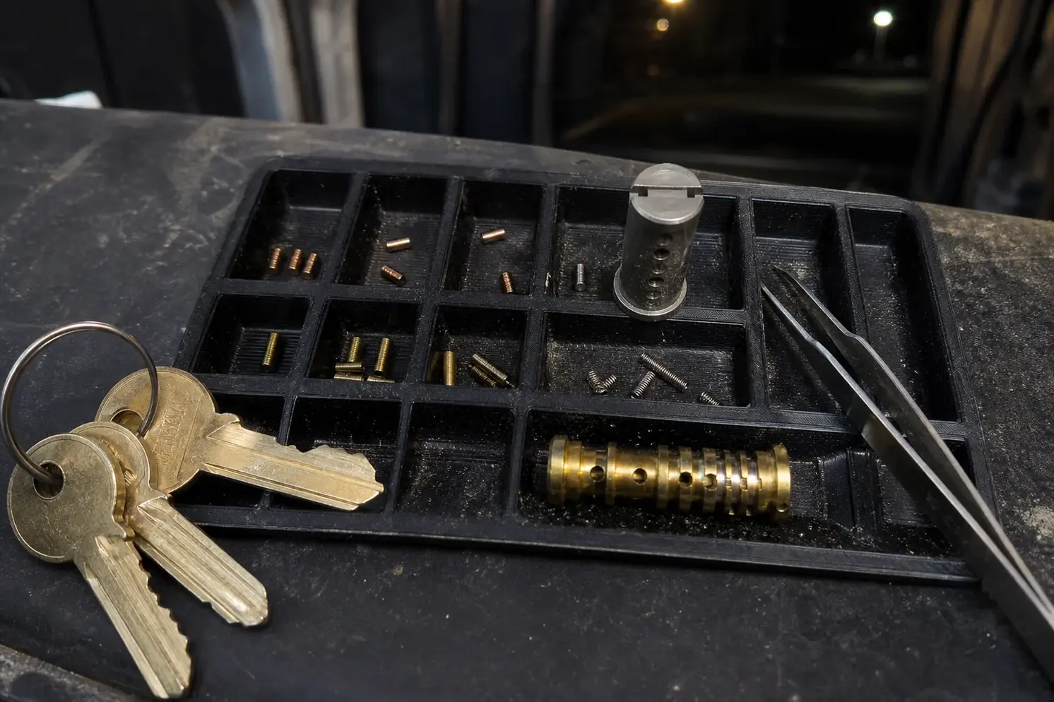 Pinning tray and new keys for a master key system in Marlborough, MA